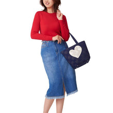 画像をギャラリービューアに読み込む, シンクビー Think Bee A002790 インフィニティラブ トートバッグ ネイビー