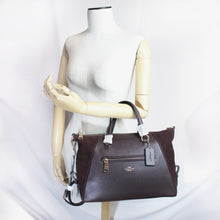 画像をギャラリービューアに読み込む, コーチ COACH 55532 ミックスレザー プリムローズ サッチェル オックスブラッド Mixed Leather Primrose Satchel Shoulder Bag oxblood 送料無料