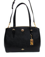 画像をギャラリービューアに読み込む, コーチ COACH 55681 ターンロック キャリ−オール ブラック Turnlock Carryall Crossgrain Black 送料無料