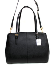画像をギャラリービューアに読み込む, コーチ COACH 55681 ターンロック キャリ−オール ブラック Turnlock Carryall Crossgrain Black 送料無料