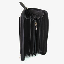 画像をギャラリービューアに読み込む, オストリッチ ダチョウ革 ラウンドファスナー 長財布 534-262 ブラック メンズサイフ