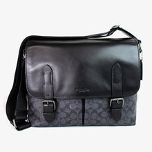 画像をギャラリービューアに読み込む, コーチ COACH 55554 メトロポリタン ソフト メッセンジャー シグネチャー キャンバス チャコール ブラック レディースバッグ ショルダーバッグ 送料無料