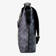 画像をギャラリービューアに読み込む, コーチ COACH 55554 メトロポリタン ソフト メッセンジャー シグネチャー キャンバス チャコール ブラック レディースバッグ ショルダーバッグ 送料無料