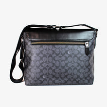 画像をギャラリービューアに読み込む, コーチ COACH 55554 メトロポリタン ソフト メッセンジャー シグネチャー キャンバス チャコール ブラック レディースバッグ ショルダーバッグ 送料無料