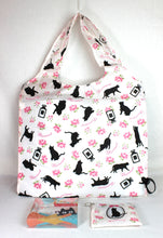画像をギャラリービューアに読み込む, 猫 CAT ネコ コンパクトプリントバッグ 2個セット BE-0141 エコバッグ レディースバッグ 送料無料