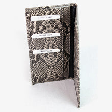 画像をギャラリービューアに読み込む,  ヘビ柄 長財布 19021 カードケース マチ無し メンズサイフ  レディース財布 レディース小物 送料無料