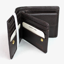 画像をギャラリービューアに読み込む, フォルトナー FORTNER 3555 中窓付 二つ折財布 カード14枚入り ソフト牛革 メンズ財布 送料無料