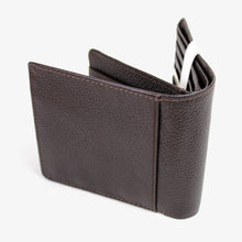 画像をギャラリービューアに読み込む, フォルトナー FORTNER 3555 中窓付 二つ折財布 カード14枚入り ソフト牛革 メンズ財布 送料無料