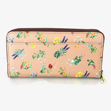 画像をギャラリービューアに読み込む, レガートラルゴ Legato Largo LJ-G1191 花柄サイフ 合皮ラウンドファスナー長財布 送料無料