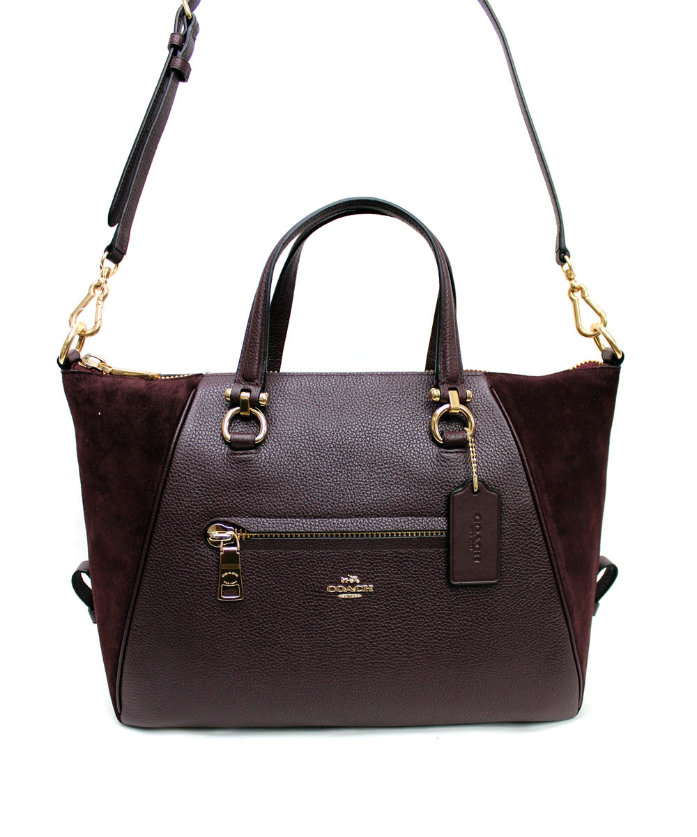 コーチ COACH 55532 ミックスレザー プリムローズ サッチェル オックスブラッド Mixed Leather Primrose Satchel Shoulder Bag oxblood　送料無料