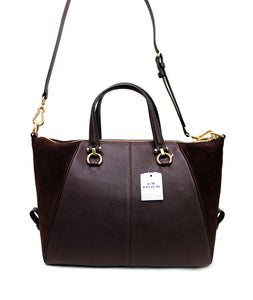 コーチ COACH 55532 ミックスレザー プリムローズ サッチェル オックスブラッド Mixed Leather Primrose Satchel Shoulder Bag oxblood　送料無料