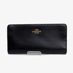 コーチ COACH 58586　長財布 スキニー ウォレット ブラック　Skinny Wallet in Refined Calf Leather BLACK