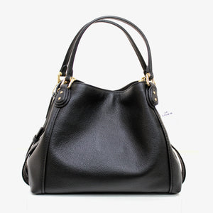 コーチ COACH 57124 イエディー ショルダーバッグ 28 ポリッシュド ペブルレザー ブラック Edie Shoulder Bag 28 Black