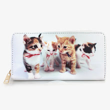 画像をギャラリービューアに読み込む, 猫 CAT ネコ ラウンドファスナー長財布 12604 W レディース財布　送料無料
