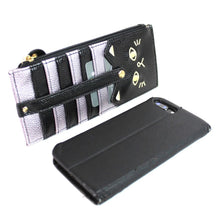 画像をギャラリービューアに読み込む, 猫 CAT ネコ ボーダーカードケース BBZ-0666　レディース財布　送料無料　
